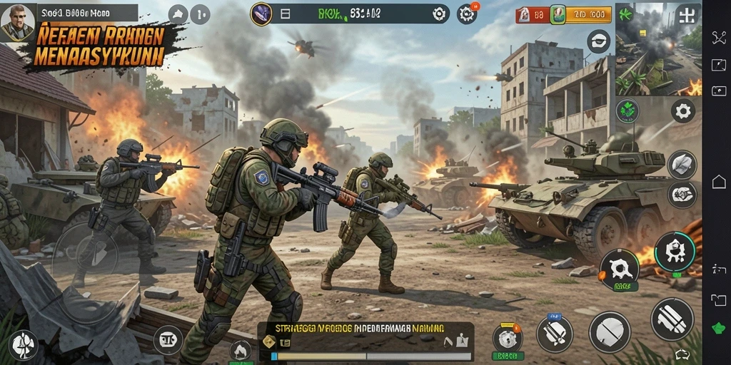 Gameplay 6CF yang seru dan strategis saat bertempur.
