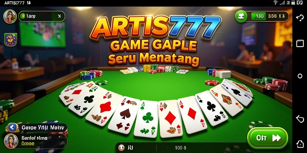 Tampilan gameplay seru di ARTIS777 saat bermain Gaple.