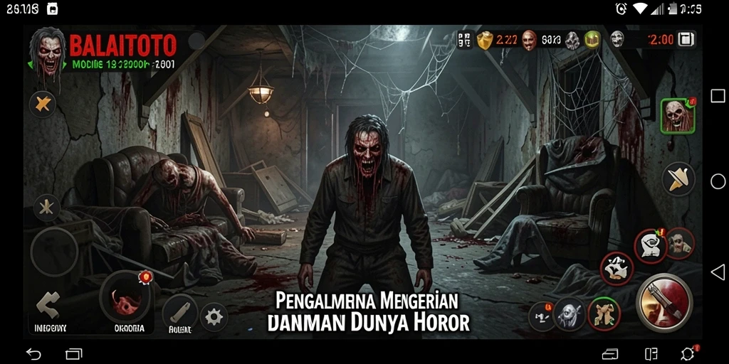 Tangkapan layar BALAITOTO menampilkan suasana mencekam dalam gameplay horor.