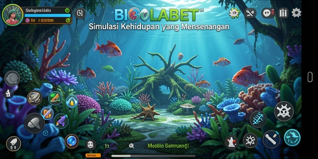 Tampilan gameplay BIOLABET yang menarik dan penuh warna.