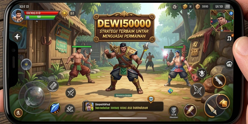Screenshot utama DEWI5000 menunjukkan aksi strategi yang mendebarkan.