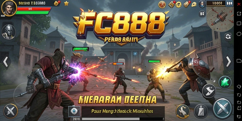 Screenshot gameplay FC888 menampilkan aksi seru Tower Defense.