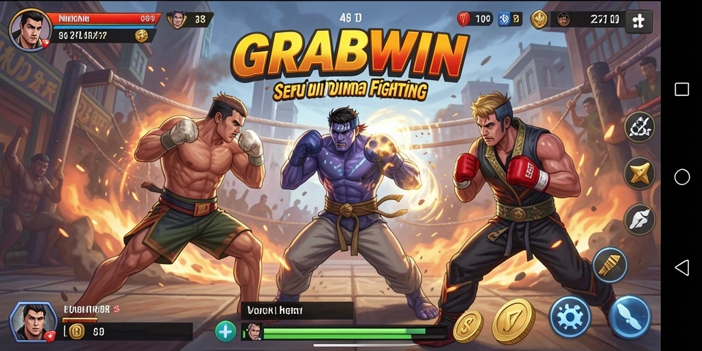 Tampilan gameplay seru dan mendebarkan dari GRABWIN.