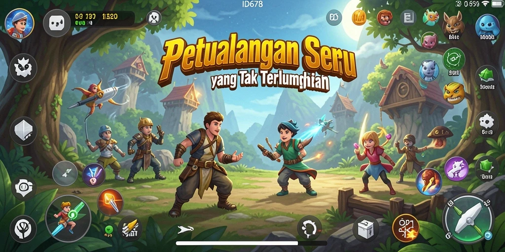 Tampilan gameplay seru dalam petualangan ID678 yang menantang.