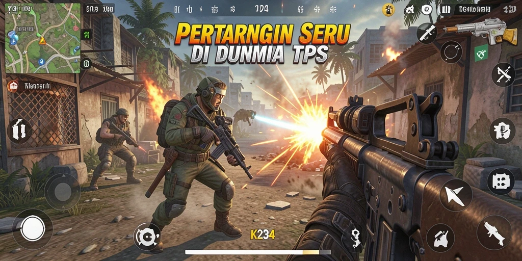 Screenshot gameplay K234 menampilkan aksi tempur yang mendebarkan.