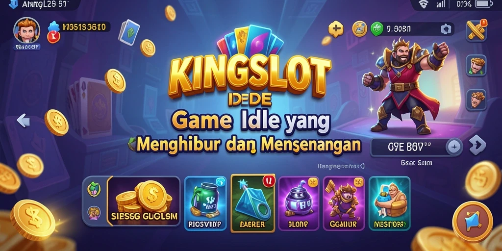 Tampilan utama KINGSLOT dengan gameplay santai yang menarik.