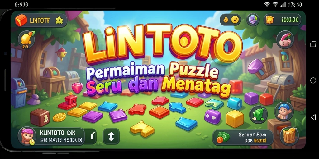 Tampilan gameplay <strong>LINITOTO</strong> yang penuh warna dan menantang.