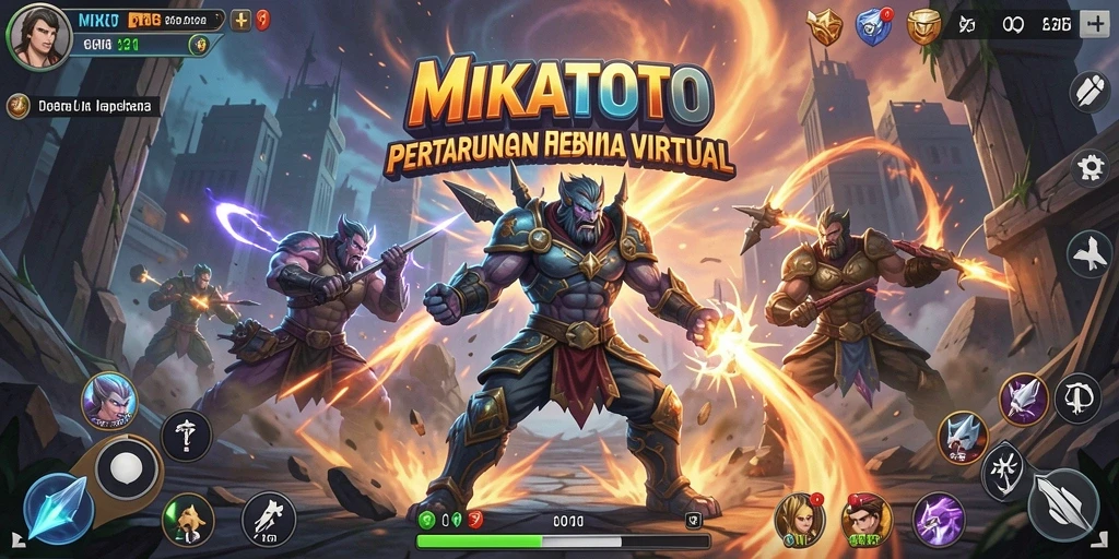 Tampilan gameplay MIKATOTO yang menampilkan aksi pertarungan mendebarkan.