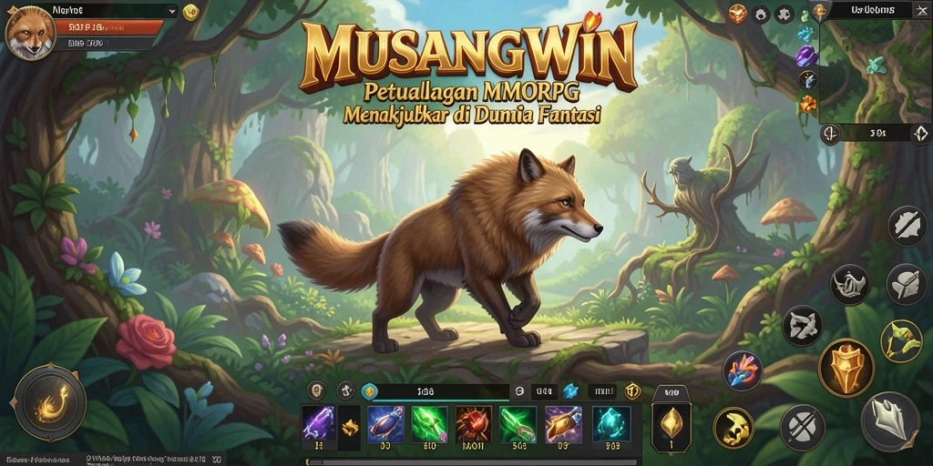 Tampilan gameplay MMORPG epik di MUSANGWIN.