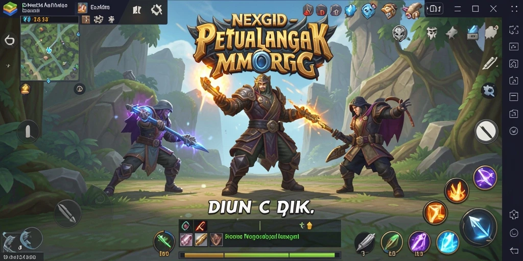 Tampilan gameplay seru dalam dunia <strong>NEXGID</strong> yang luas dan imersif.