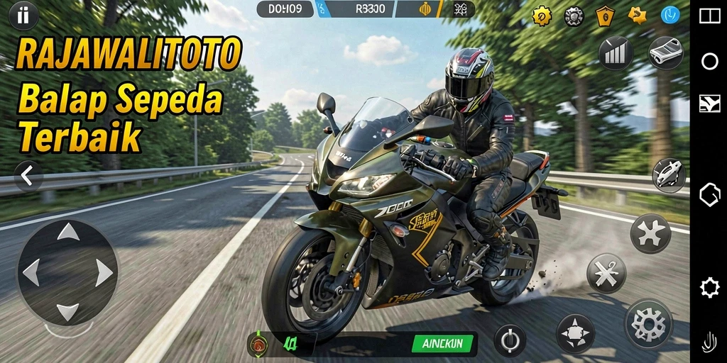 Tampilan gameplay seru dari balapan motor di RAJAWALITOTO.