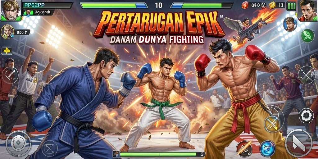 Tampilan gameplay RP62RP yang penuh aksi dan pertarungan seru.