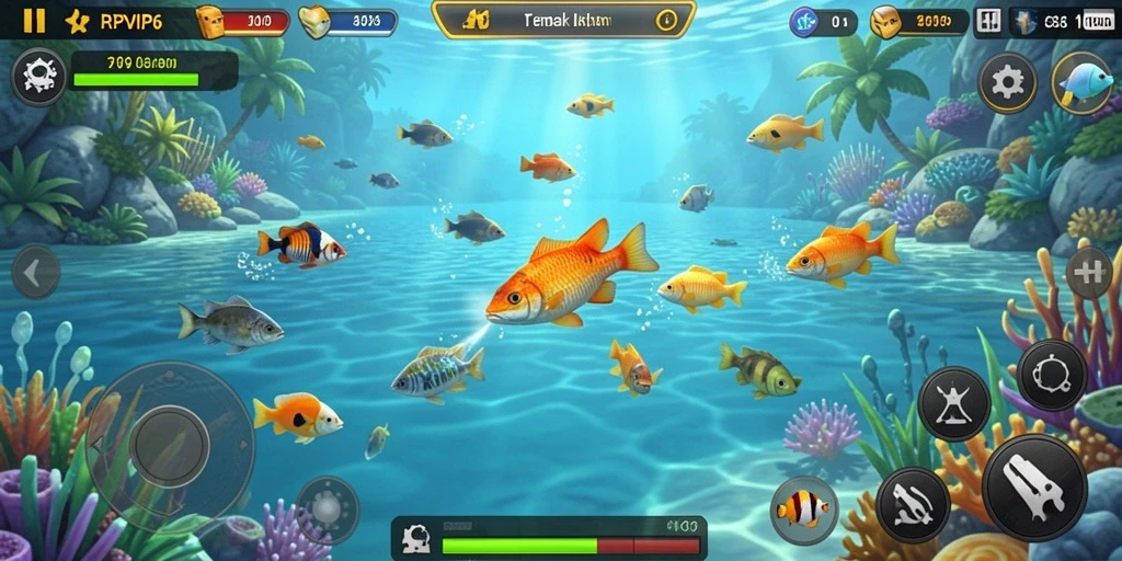 Screenshot RPVIP6 menampilkan gameplay Tembak Ikan yang seru dan interaktif.