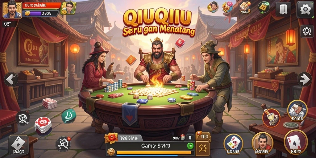 Screenshot gameplay QiuQiu V87 yang seru dan menarik.