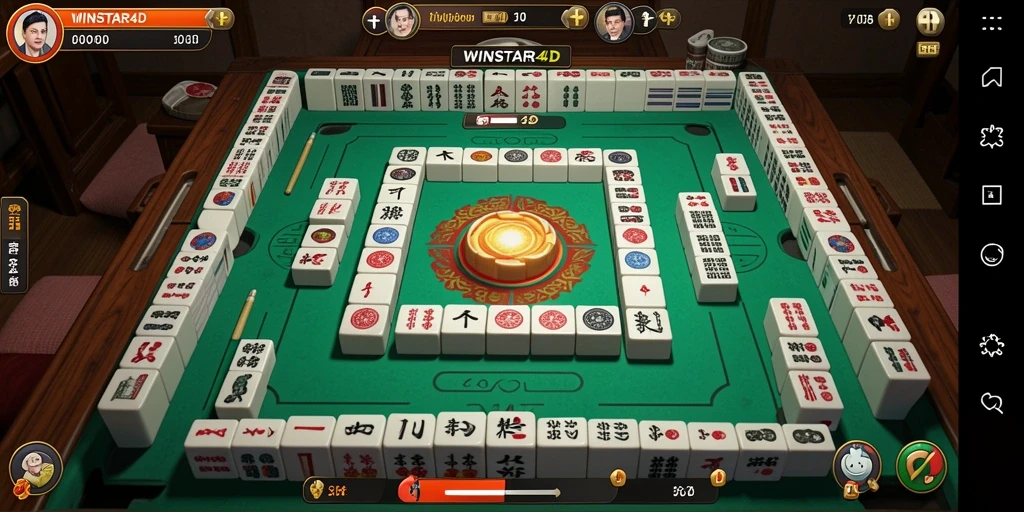 Tampilan gameplay seru dalam permainan Mahjong WINSTAR4D.