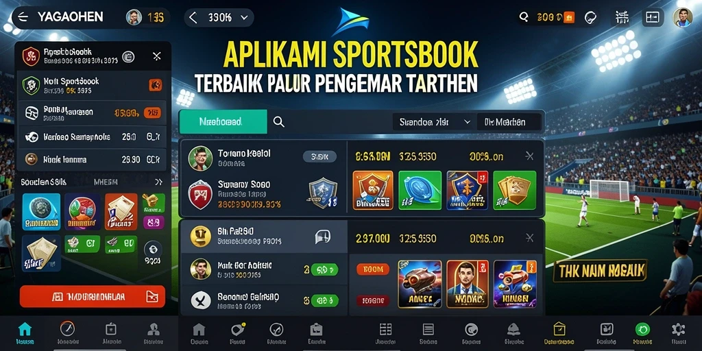Tampilan antarmuka YAGAOHEN saat bertaruh dalam permainan sportsbook.